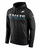 Men's Philadelphia Eagles Nike Sideline Circuit Pullover Performance Hoodie - Black FengYun,baseball caps,new era cap wholesale,wholesale hats